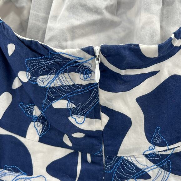 Vineyard Vines Women's Halter Dress with palms and fish - Blue/White - 4 - Picture 7 of 9